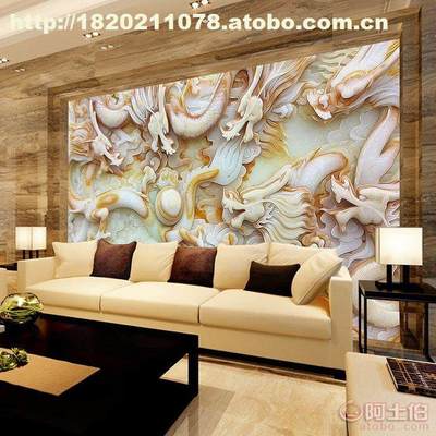 【無(wú)縫墻布 墻紙 3D富貴吉祥沙發(fā)電視背景墻 大型壁畫(huà)個(gè)性定制廠家】 - 產(chǎn)品庫(kù)